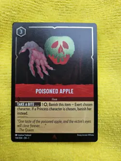 DISNEY LORCANA TCG POISONED APPLE FOIL RARE 134/204 - Image 1