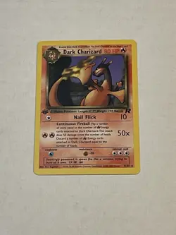 VTG Pokemon TCG Dark Charizard 21/82 1st Edition Team Rocket Non-Holo Rare NICE! - Image 3