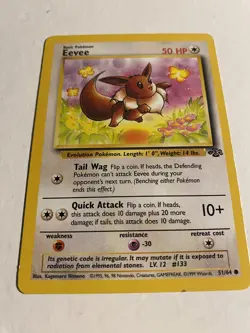 Pokemon Base Set Eevee 51/64 Jungle Vintage - Image 3