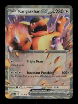 HOLO KANGASKHAN EX DOUBLE RARE 115/165 NM POKEMON - Image 1