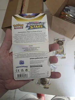 Pokemon TCG Sword & Shield Brilliant Stars Eevee Promo Blister Pack Booster Ink! - Image 2