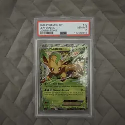 2016 POKEMON XY GENERATIONS #10 LEAFEON EX PSA 10 - Image 1