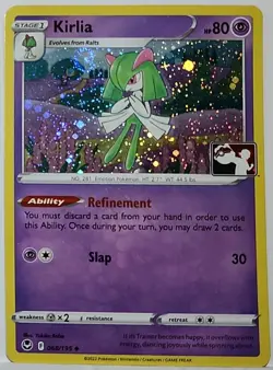 Swirl 🌀 Kirlia 068/195 Cosmos Holo Heavily Bleed Error Rare Pokemon TCG ✨ - Image 2