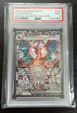 2023 POKEMON OBSIDIAN FLAMES SIR CHARIZARD EX 223/197 PSA 9 - Image 1