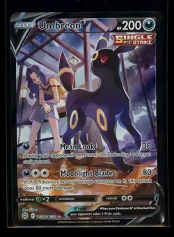 2022 UMBREON V Pokemon TCG TG22/TG30 Full Art Trainer Gallery Brilliant Stars NM - Image 1