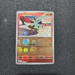 Pokemon TCG Larvesta 015/086 – Master Ball Reverse Holo – Black Bolt – NM - Image 1