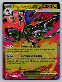 Mega Dragalge ex 065/086 Holo Double Rare Chaos Rising Pokemon Holo Near Mint - Image 1
