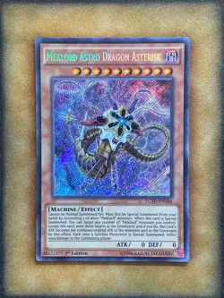 Yugioh Meklord Astro Dragon Asterisk LC5D-EN166 Secret Rare 1st Ed NM - Image 1