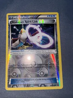 Pokemon TCG 2016 Alakazam Spirit Link 90/124 Fates Collide Reverse Holo - Image 1