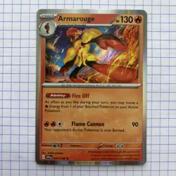Armarouge 041/198 VERTICAL LINE HOLO USA EXCLUSIVE Pokemon Scarlet & Violet TCG - Image 1