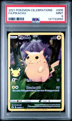2021 Pokemon Celebrations Pikachu Fa PSA 9 #005 - Image 1