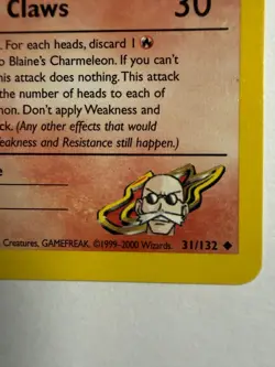 Blaine’s Charmander 61/132 & Blaine’s Charmeleon 31/132 Pokemon WOTC Gym Lot - Image 4