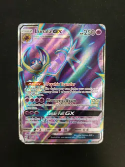 Lunala GX 141/149 - Sun & Moon Base Ultra Rare Holo Pokemon TCG DMG - Image 1