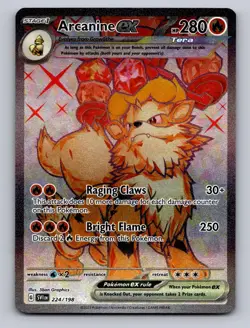 ARCANINE EX 224/198 ULTRA RARE SCARLET & VIOLET POKEMON HOLO NM - Image 1