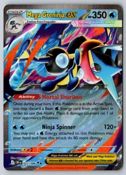 Mega Greninja ex 022/086 Double Rare Chaos Rising Pokemon Holo Near Mint - Image 1