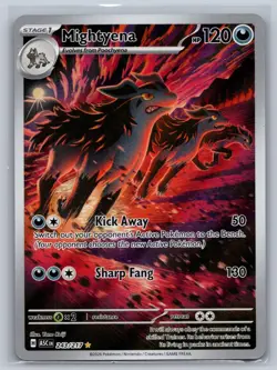 Mightyena 243/217 Illustration Rare Ascended Heroes Pokemon Holo Near Mint - Image 1