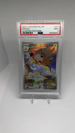Pokemon TCG Raichu 211/193 Sv02 Paldea Evolved Illustration Rare Holo PSA 9 - Image 1