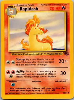 Rapidash 44/64 Uncommon Jungle 1999 Lightly Played - Image 1