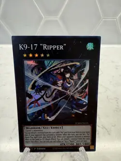 Yu-Gi-Oh! Ripper 1st Edition Ultra Rare K9-17 JUSH-EN035 - Image 1