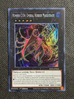 YuGiOh! - Number C104: Umbral Horror Masquerade RA05-EN046 Secret Rare 1st Ed NM - Image 1