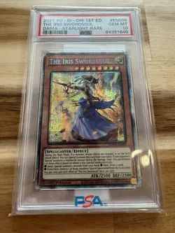 2021 YU-GI-OH! DAMA-DAWN OF MAJESTY #EN009 THE IRIS SWORDSOUL PSA 10 STARLIGHT 1 - Image 1