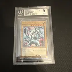 Konami Yu-Gi-Oh! Blue-Eyes White Dragon QCSR Foil 1st Ed INFO-EN019 BGS 9 - Image 1