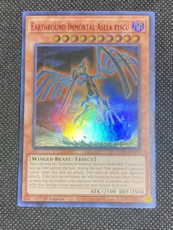 YuGiOh! - Earthbound Immortal Aslla Piscu LDS3-EN038 Ultra Rare (RED) 1st Ed NM - Image 1