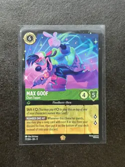 Disney Lorcana Fabled Max Goof- Chart Topper Legendary 77/204 Non- Foil - Image 1