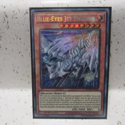 Blue-Eyes Jet Dragon BACH-EN004 1st Edition Secret Rare Lightly Played LP - Image 1