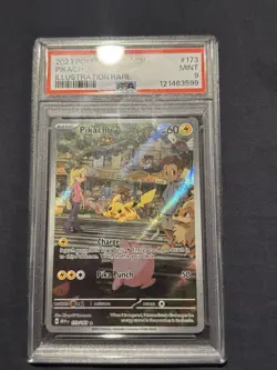 Pikachu IR 173/165 Sv: Scarlet & Violet 151 Illustration Rare Holo PSA 9 - Image 1