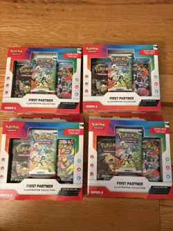Pokemon TCG First Partner Illustration Collection Series 2 Sealed Box Lot of 4 - Image 1