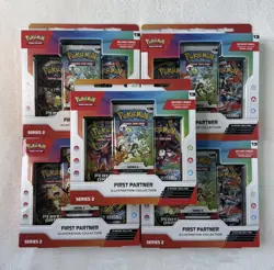 Pokemon TCG First Partner Illustration Collection Series 2 Promo Box x5 - Image 1