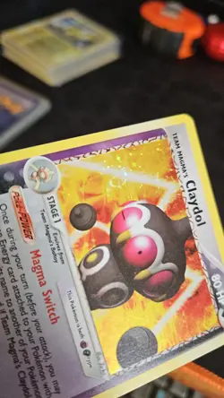 Team Magma's Claydol EX Team Magma vs Team Aqua 8/95 Holo Rare Pokemon Card LP - Image 2