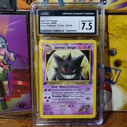 Sabrina's Gengar 29/132 1st Edition CGC 7.5 Gym Challenge Pokemon Card Graded - Image 1