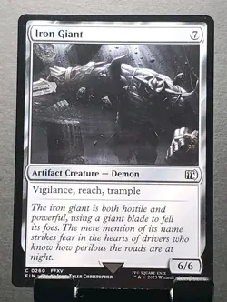 MTG #0260 IRON GIANT Artifact Creature Demon Final Fantasy card⚔NM/MT - Image 1