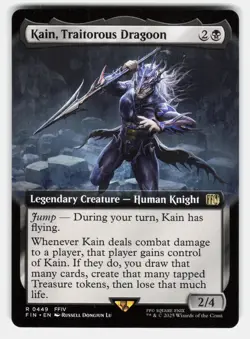 KAIN, TRAITOROUS DRAGOON (EXTENDED ART) - Magic: The Gathering - LU LP - Image 1
