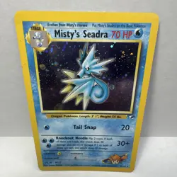 Wizards of the Coast Pokemon TCG Misty's Seadra 9/132 Gym Heroes Holo 70 HP 2000 - Image 1