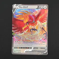 Pokemon TCG Card Ho-Oh V 140/195 Silver Tempest Ultra Rare - NM - Image 1