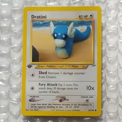 Dratini 1st Edition 63/105 Common Neo Destiny Pokemon Vintage WOTC NM 2002 - Image 1