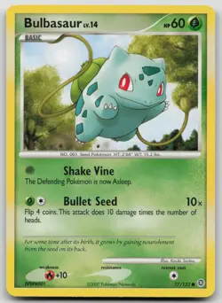 Pokemon TCG Bulbasaur Common Secret Wonders 77/132 LP - Image 1