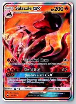Salazzle GX 25/147 Holo GX Rare Burning Shadows Pokemon - Image 1
