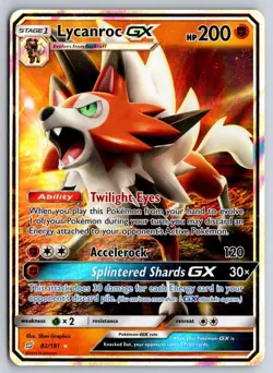 Lycanroc GX 82/181 Holo GX Rare Team Up Pokemon Holo Near Mint - Image 1