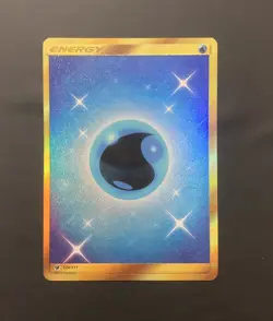 Pokemon Water Energy 124/111 Sun & Moon Crimson Invasion Gold Secret Rare LP-NM - Image 1