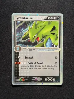 Tyranitar ex 17/17 POP Series 1 Holo Rare 2004 Pokemon TCG Damaged - Image 1