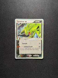 Tyranitar ex 17/17 POP Series 1 Holo Rare 2004 Pokemon TCG Damaged - Image 3