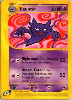 HAUNTER 80/165 UNCOMMON EXPEDITION BASE SET POKEMON HP - Image 1