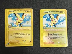 Pokemon Pichu 58/165 Non Holo/Pichu Expedition 22/165 Reverse Holo DMG - Image 1