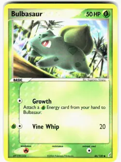 Bulbasaur 46/100 Common Crystal Guardians Pokemon Near Mint - Image 1