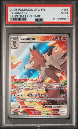 Lycanroc 166/159 Illustration Rare Jtg En-Journey Together Pokemon PSA 9 - Image 1