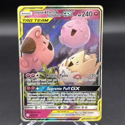 ULTRA RARE Togepi & Cleffa & Igglybuff GX 143/236 Tag Team Pokemon Fairy Trio LP - Image 1